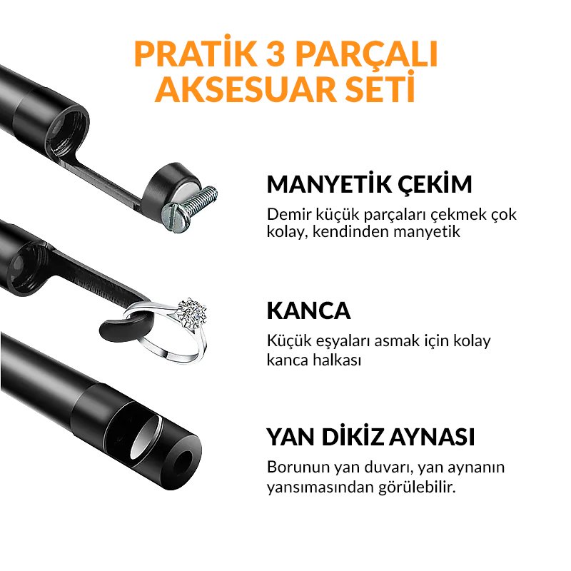 Powermaster PM-14282 5 İnç LCD Ekranlı Dijital Endoskop Yılan Kamera