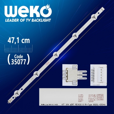 47 V14 SDRT REV0.8 6 R1-TYPE 6920L-0504A - 47.1 CM 5 LEDLİ - (WK-838) WEKOST