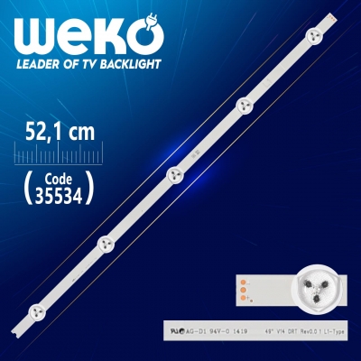 49 V14 DRT REV0.0 1 L1-TYPE - 52.1 CM 5 LEDLİ - (WK-1067)