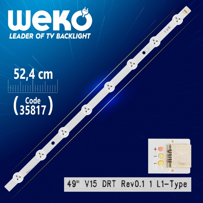 49 V15 DRT REV0.1 1 L1-TYPE - 52.4 CM 8 LEDLİ - (WK-1280)