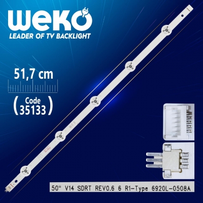 50 V14 SDRT REV0.6 6 R1-TYPE 6920L-0508A - 51.7 CM 5 LEDLİ - (WK-399)