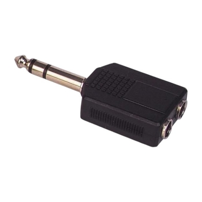 6.3 MM STEREO ERKEK/6.3 MM STEREO DİŞİX2 ÇEVİRİCİ JACK