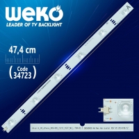 ARCELİK_49_ATHENA_6X6+6X6_2121C_6S1P_NH_L P84+83.5 ZBC60600-AA - 47.4 CM 6 LEDLİ - (WK-017) 35426 İLE AYNI