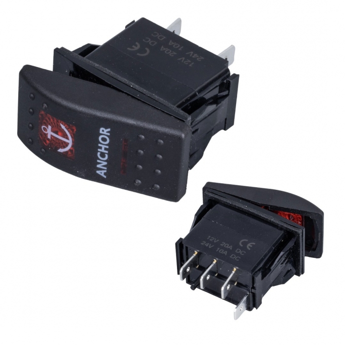 ÇAPA IRGATI IŞIKSIZ 3P ON-OFF-ON 12-24V YAYLI MARIN SWITCH (IC-134M-S11)