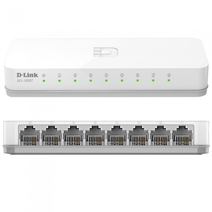 D-LINK DES-1008C 8 PORT 10/100 MBPS ETHERNET SWITCH