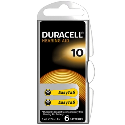 DURACELL 10 NO KULAKLIK PİLİ (6LI PAKET)