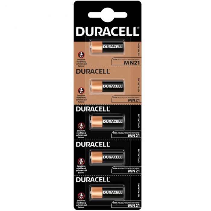 DURACELL 23A LİTYUM MN21 ALARM PİLİ (5Lİ PAKET)