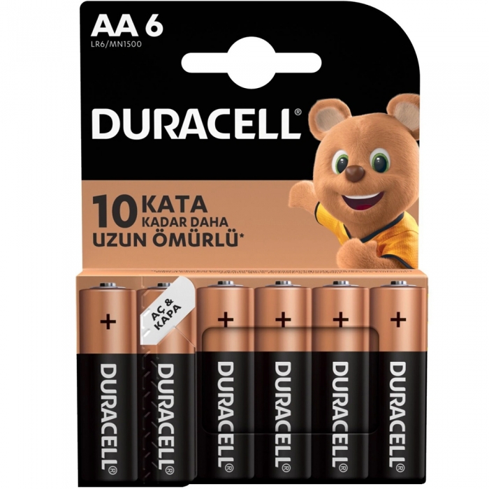 DURACELL AA KALEM PİL (6LI PAKET FİYATI)