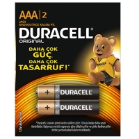 DURACELL LR03 MN2400 ALKALİN 1.5 VOLT AAA İNCE 2Lİ PAKET PİL