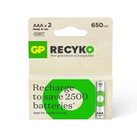 GP RECYKO 650 MAH R03 AAA ŞARJLI 2Lİ İNCE KALEM PİL GP65AAAHCER21-2TLB2 (GPRHCH63E041