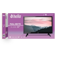 HELLO HL-2200 22 AUDIO IN-RCA-VGA-HDMI-USB FULL HD LED MONİTÖR+HOPARLÖR (220V-12 VOLT)(55 CMX32 CM)