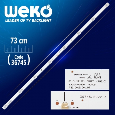 JS-D-JP42EU-082EC(70310)  E42EP/K1000 MCPCB 8 LEDLİ  73 CM 6V