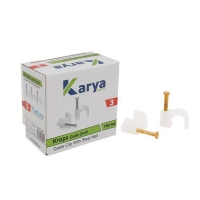 KARYA 3 NUMARA ÇELİK ÇİVİLİ 7 MM KROŞE (100LÜ POŞET)(2X1.5 - 3X1.5 TTR KABLOLAR İÇİN)