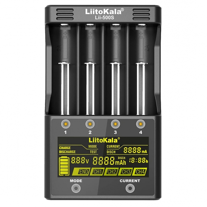 LIITOKALA LII-500S UNİVERSAL AA/AAA/18650/14500/123A AKILLI DÖRTLÜ PİL ŞARJ CİHAZI ALETİ