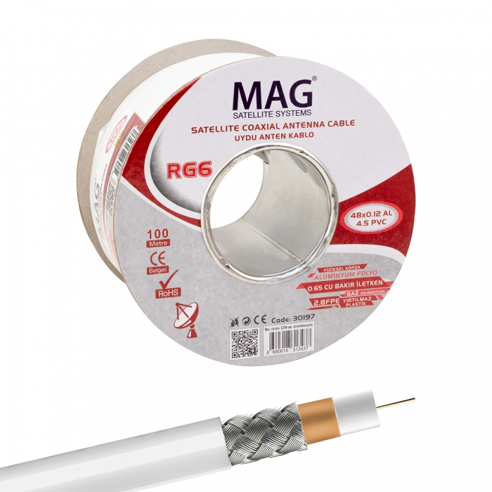 MAG RG59 FA MİNİ 48 TEL ANTEN KABLOSU (100 METRE)