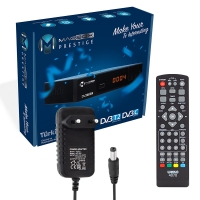 MAGBOX PRESTİGE DVB-T2/C FULL HD YOUTUBELU MİNİ KARASAL UYDU ALICISI (HDMI+SCART)