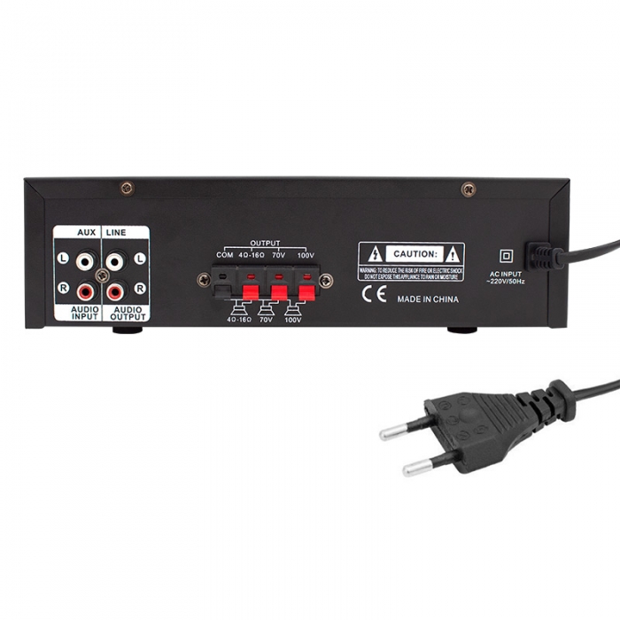 MAGICVOICE MV-510 50 WATT USB/SD/BLUETOOTH 2 MİK.,ECO LU+2SD 2061*2 Lİ UKLI GİRİŞLİ HAT TRAFOLU ANFİ