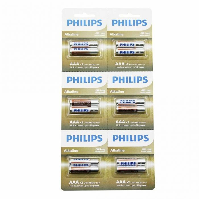 PHILIPS AAA ALKALİN İNCE KALEM PİL 12Lİ KARTELA