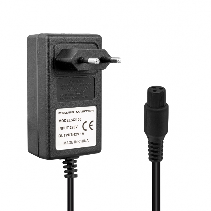 POWERMASTER PM-6226 42 VOLT - 1 AMPER 3 PİNLİ PRİZ TİPİ GİNGER ŞARJ ADAPTÖRÜ