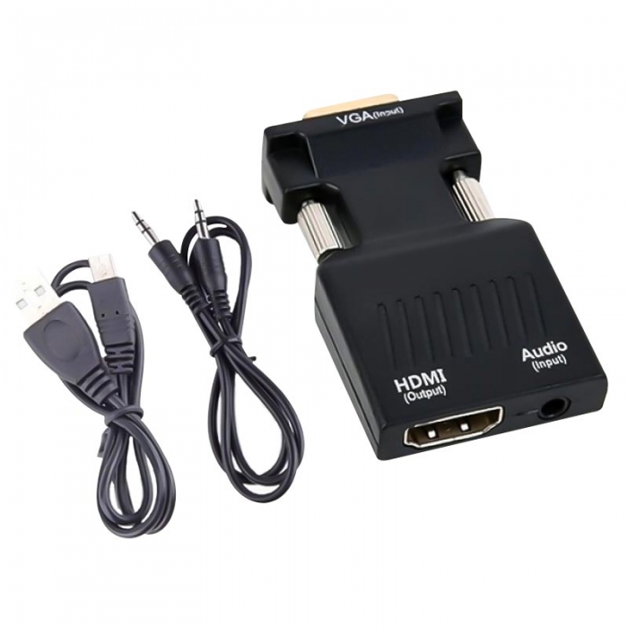 POWERMASTER PM-4276 AUDIO ÇIKIŞLI VGA TO HDMI ÇEVİRİCİ ADAPTÖR 1080HD