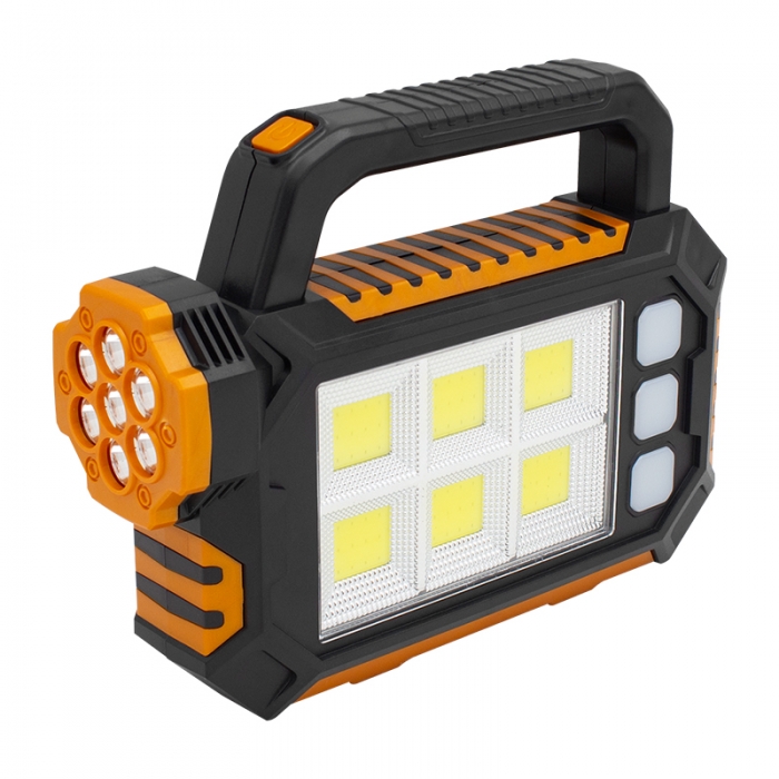 POWERMASTER HS-8029-7-B 3 ÇALIŞMA MODLU 6 COB LEDLİ TAŞINABİLİR SOLAR LAMBA