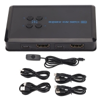 POWERMASTER PM-12016 4K 4 KANAL HDMI KVM SWITCH (4 BİLGİSAYARI TEK ELDEN YÖNETİN)