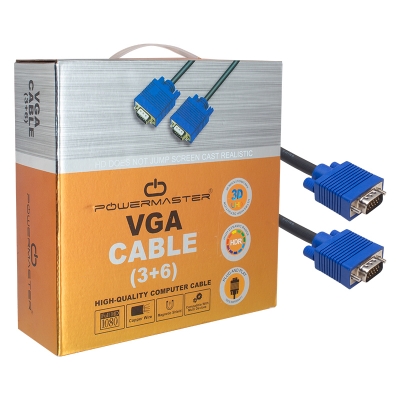 POWERMASTER 15 PİN 3+6 ERKEK/ERKEK POŞETLİ 10 METRE VGA KABLO