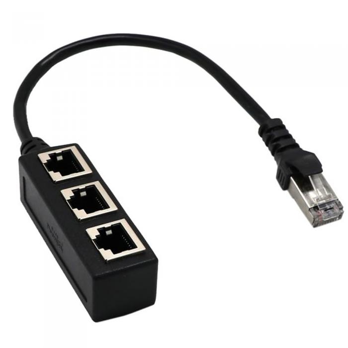 POWERMASTER PM-25007 ETHERNET RJ45 3LÜ DAĞITICI SPLITTER