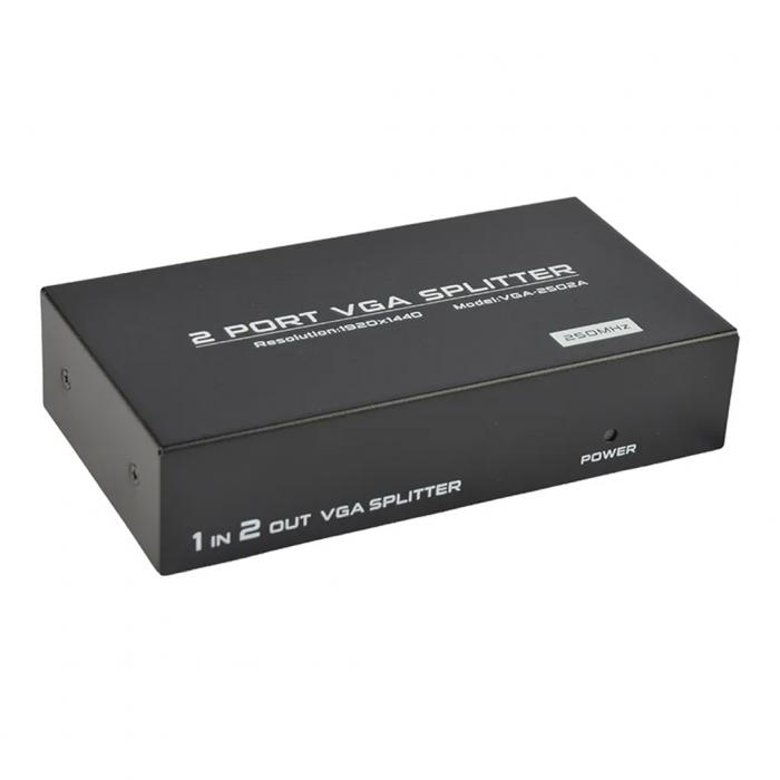 POWERMASTER PM-2502A 2 PORT 250 MHZ 1920X1440 VGA SPLITTER DAĞITICI