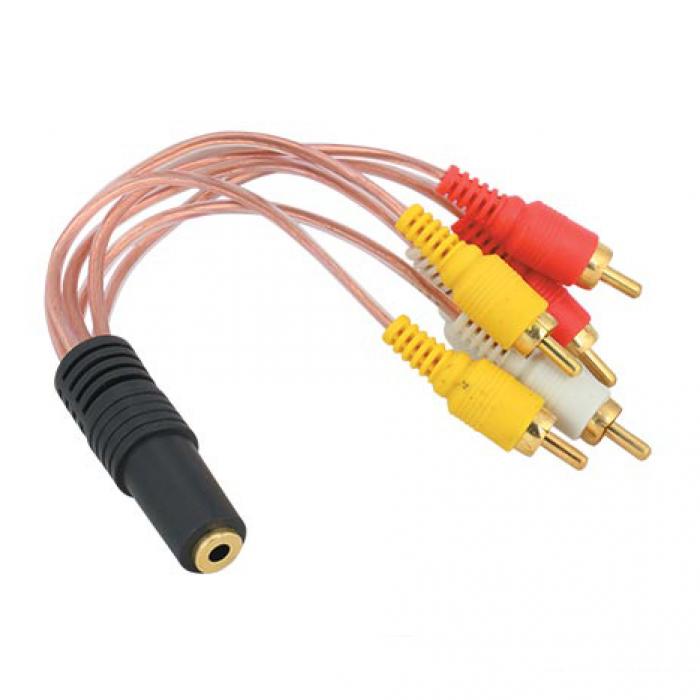 POWERMASTER 3.5 MM STEREO DİŞİ / 6 RCA ERKEK 5+1 KABLO