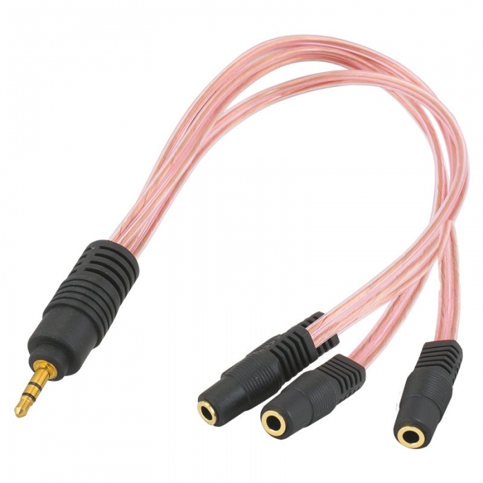 POWERMASTER 3.5 MM STEREO ERKEK/3 X 3.5 MM STEREO DİŞİ 5+1 KABLO