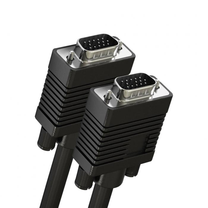 POWERMASTER PM-16333 15 PİN 3+6 ERKEK/ERKEK 50 METRE VGA GÖRÜNTÜ KABLOSU