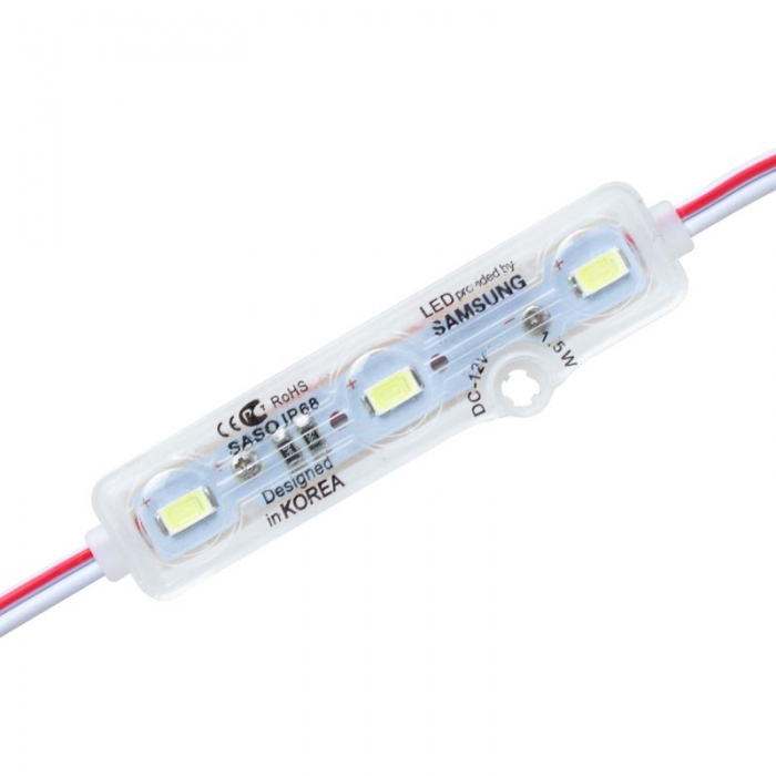 POWERMASTER MODÜL LED 12V IP67 SAMSUNG 5730 BEYAZ ŞEFFAF KAPAKLI