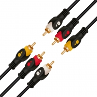 POWERMASTER 3 RCA + 3 RCA 1.5 METRE POŞETLİ GOLD 1. KALİTE KABLO