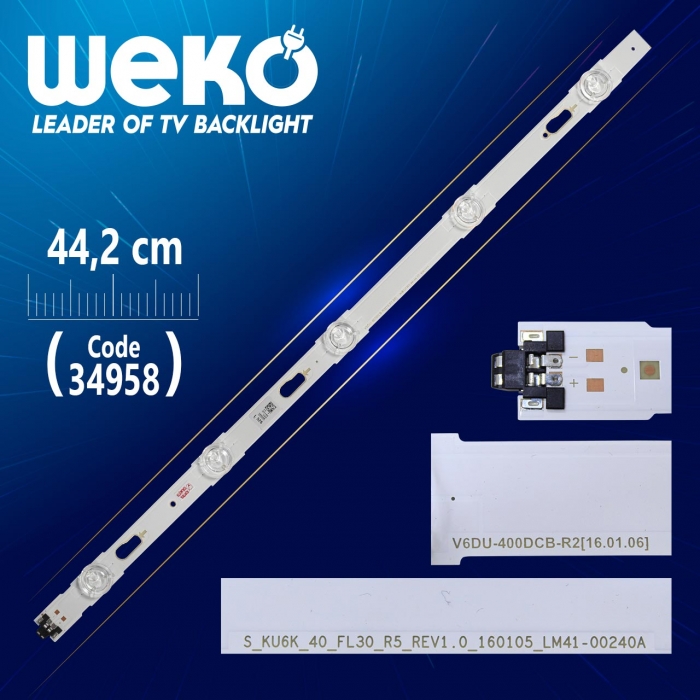 S_KU6K_40_FL30_R5_REV1.0_160105_LM41-00240A - 44.2 CM 5 LEDLİ - (WK-778)