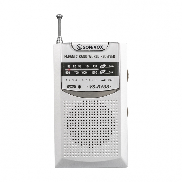 SONIVOX VS-R106 GÜMÜŞ RENK CEP TİPİ ANALOG FM RADYO