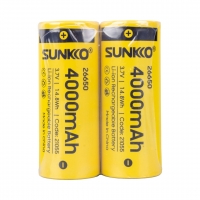 SUNKKO 3.7 VOLT 4000 MAH 26650 ŞARJ EDİLEBİLİR PİL (TEKLİ)