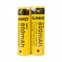 SUNKKO 3.7 VOLT 800 MAH 18650 ŞARJ EDİLEBİLİR PİL (TEKLİ)