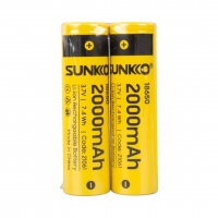 SUNKKO 3.7 VOLT 2000 MAH 18650 ŞARJ EDİLEBİLİR PİL (TEKLİ)