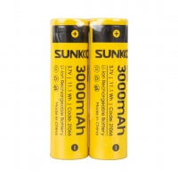 SUNKKO 3.7 VOLT 3000 MAH 18650 ŞARJ EDİLEBİLİR PİL (TEKLİ)