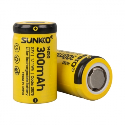 SUNKKO 3.7 VOLT 300 MAH 14250 ŞARJ EDİLEBİLİR PİL (TEKLİ)