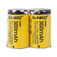 SUNKKO 3.7 VOLT 300 MAH 14250 ŞARJ EDİLEBİLİR PİL (TEKLİ)