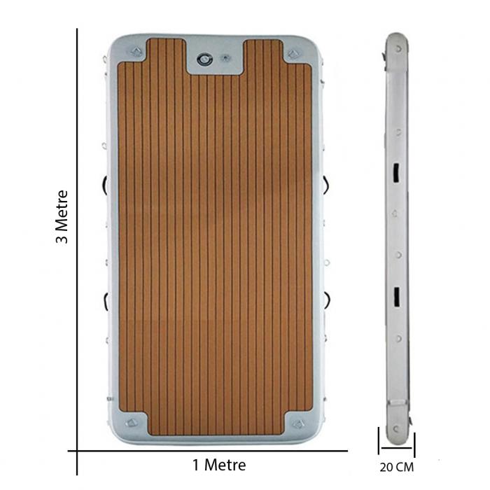 SUNUP SN-24885 ŞİŞME YÜZER DENİZ YATAĞI İSKELE PALTFORM (ELEKTRİKLİ HAVA POMPASI HEDİYELİ)