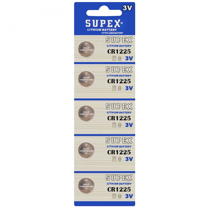 SUPEX CR1225 3 VOLT LİTYUM PİL (5Lİ PAKET FİYATI)