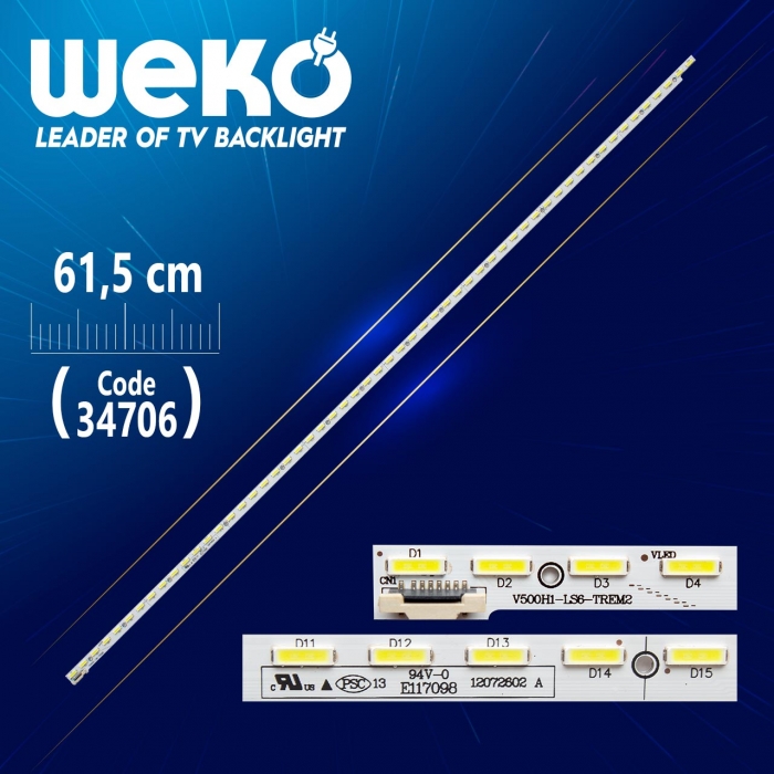 V500D2-LS1-TREM1- 56 LED 61.5 CM - (RİGHT) - (WK-692)