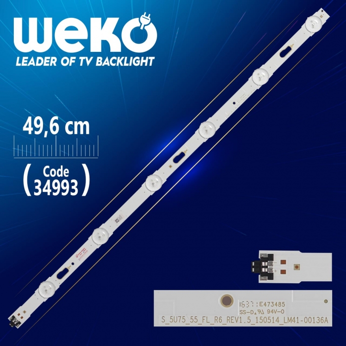 V5DU-550DCB-R1 - S_5U75_55_FL_R6_REV1.5_150514-LM41-00136A - (RIGHT) - 49.6 CM 6 LEDLİ - (WK-446)