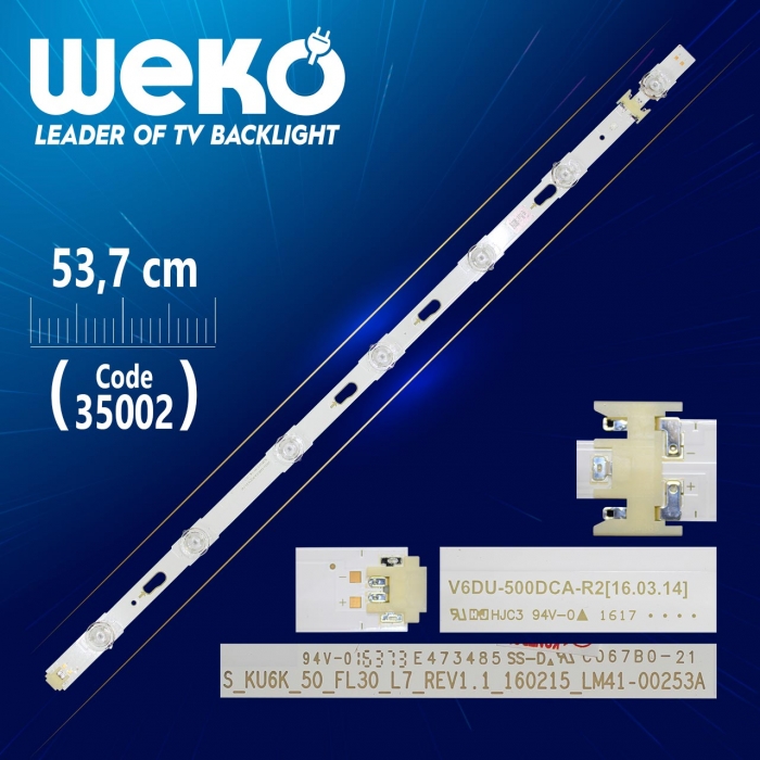 V6DU-500DCA-R2 - S_KU6K_50_FL30_L7_REV1.1_160215 - LEFT - 53.5 CM 7 LEDLİ (WK-791)