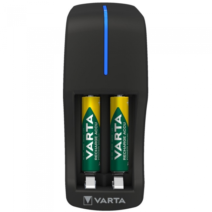 VARTA 57646 MİNİ CHARGER PİL ŞARJ CİHAZI + 2 ADET 800MAH AAA ŞARJ EDİLEBİLİR PİL