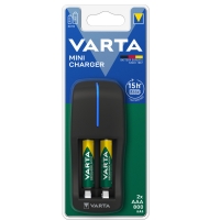 VARTA 57646 MİNİ CHARGER PİL ŞARJ CİHAZI + 2 ADET 800MAH AAA ŞARJ EDİLEBİLİR PİL