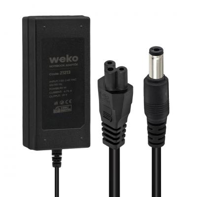 WEKO 19 VOLT - 4.74 AMPER - 90 WATT 5.5*2.5 L UÇLU YERLİ ÜRETİM STANDART NOTEBOOK ADAPTÖR